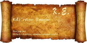 Kántor Emese névjegykártya