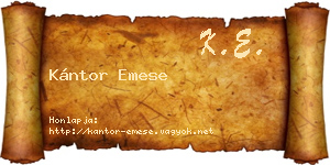 Kántor Emese névjegykártya