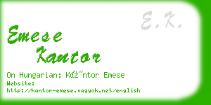 emese kantor business card